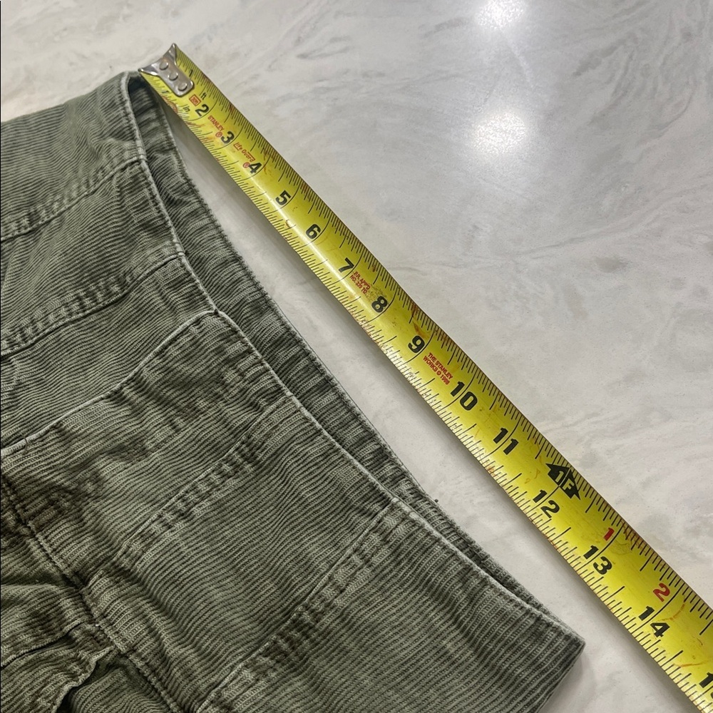 American Eagle Corduroy pants Super Stretch high waisted wide leg olive green 8 - Picture 8 of 16